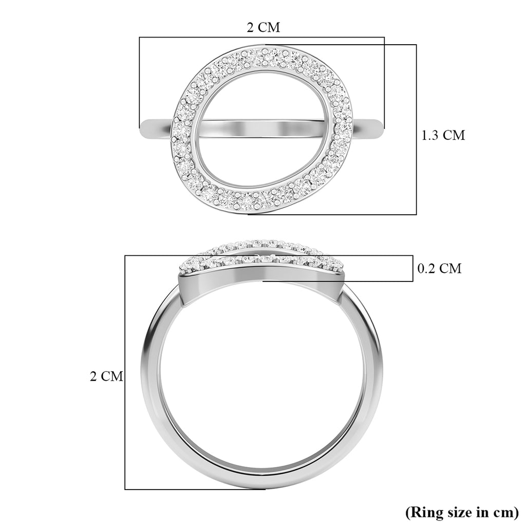 Diamond Band Ring in Rhodium Overlay Sterling Silver 0.260 Ct._7511996_5
