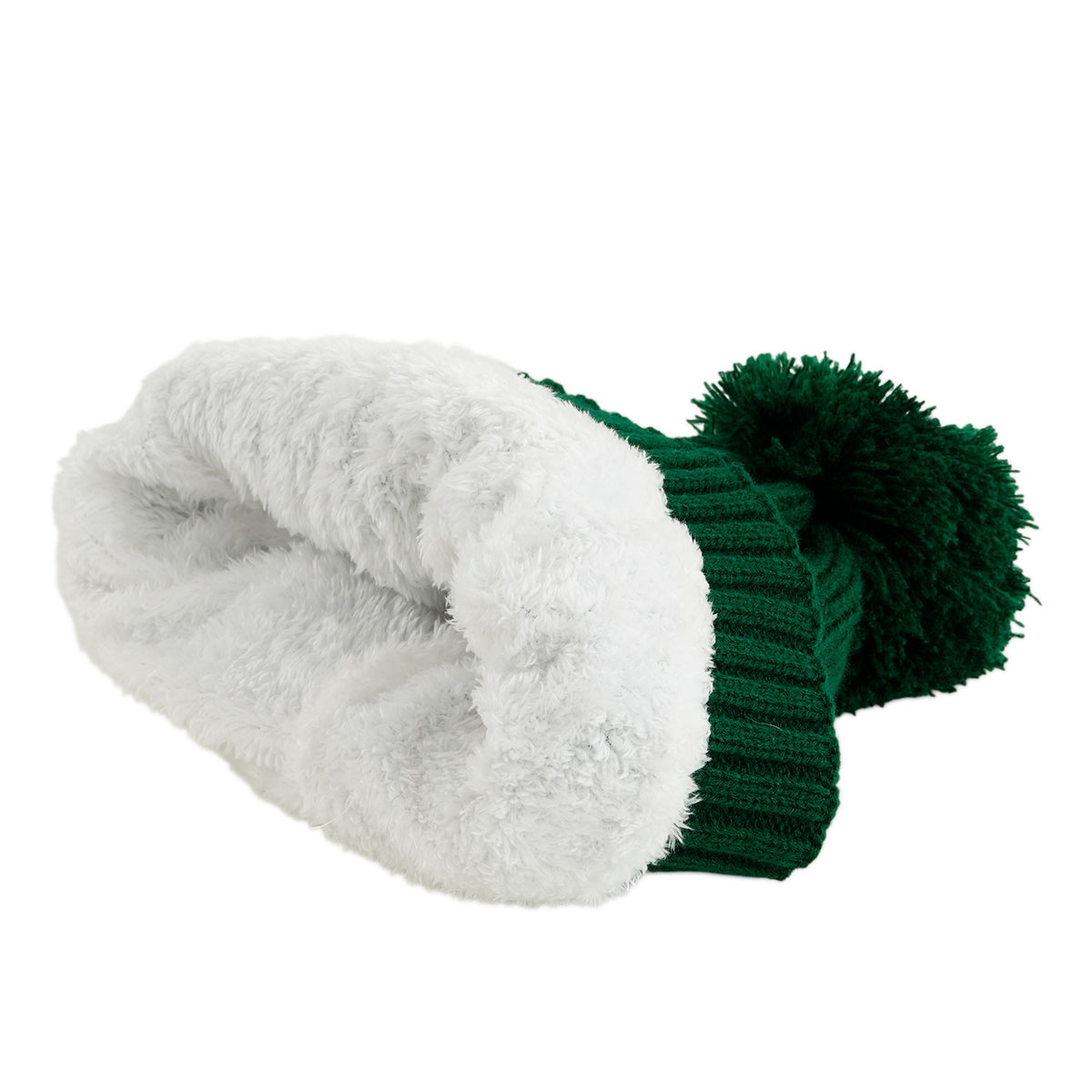 USB Rechargeable Waterproof LED Lighted Beanie Cap with Sherpa Lining and Faux Fur Bauble V32647526 5
