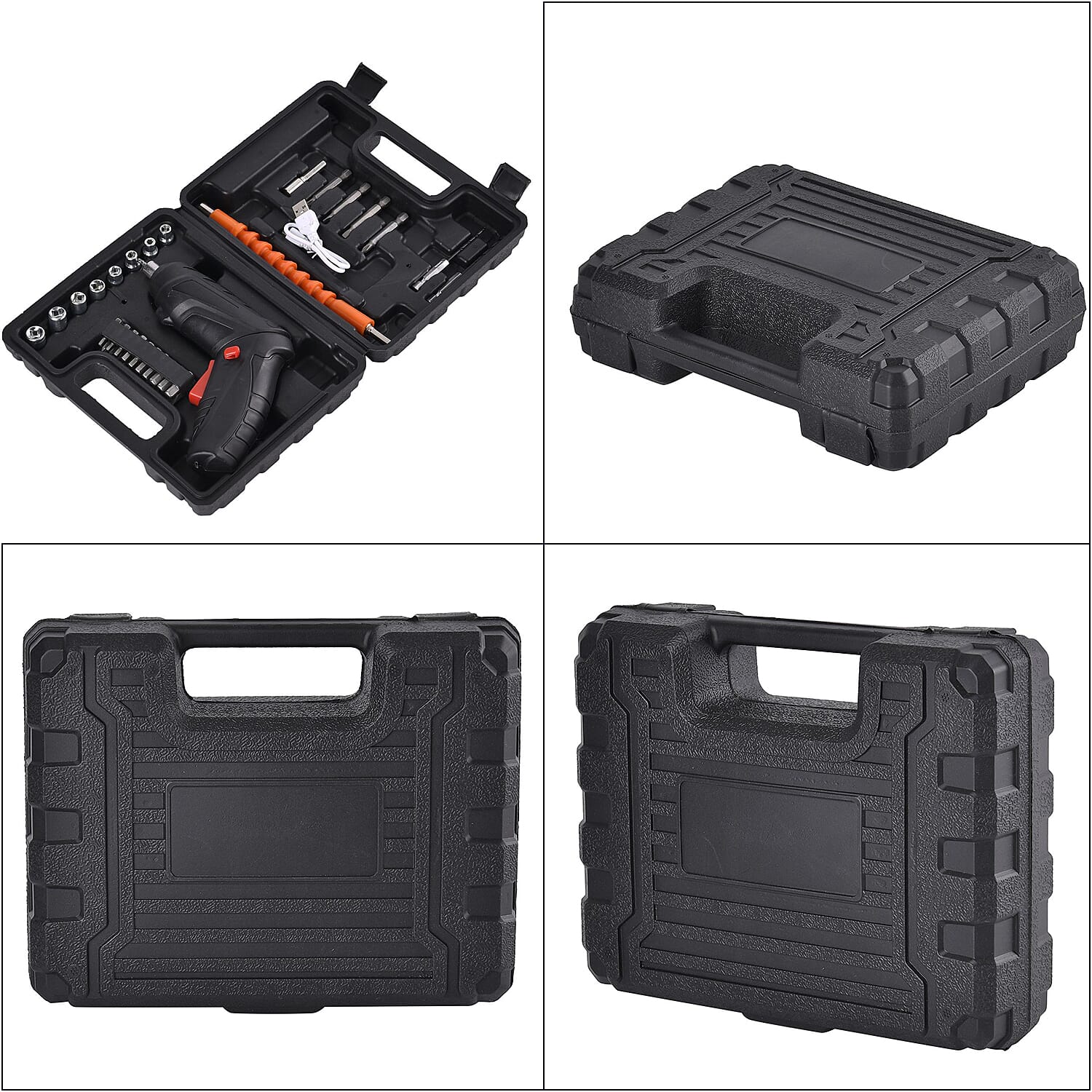 47 Pcs Foldable Multifunctional Wireless Electric Screwdriver Set - Black 7512775 8