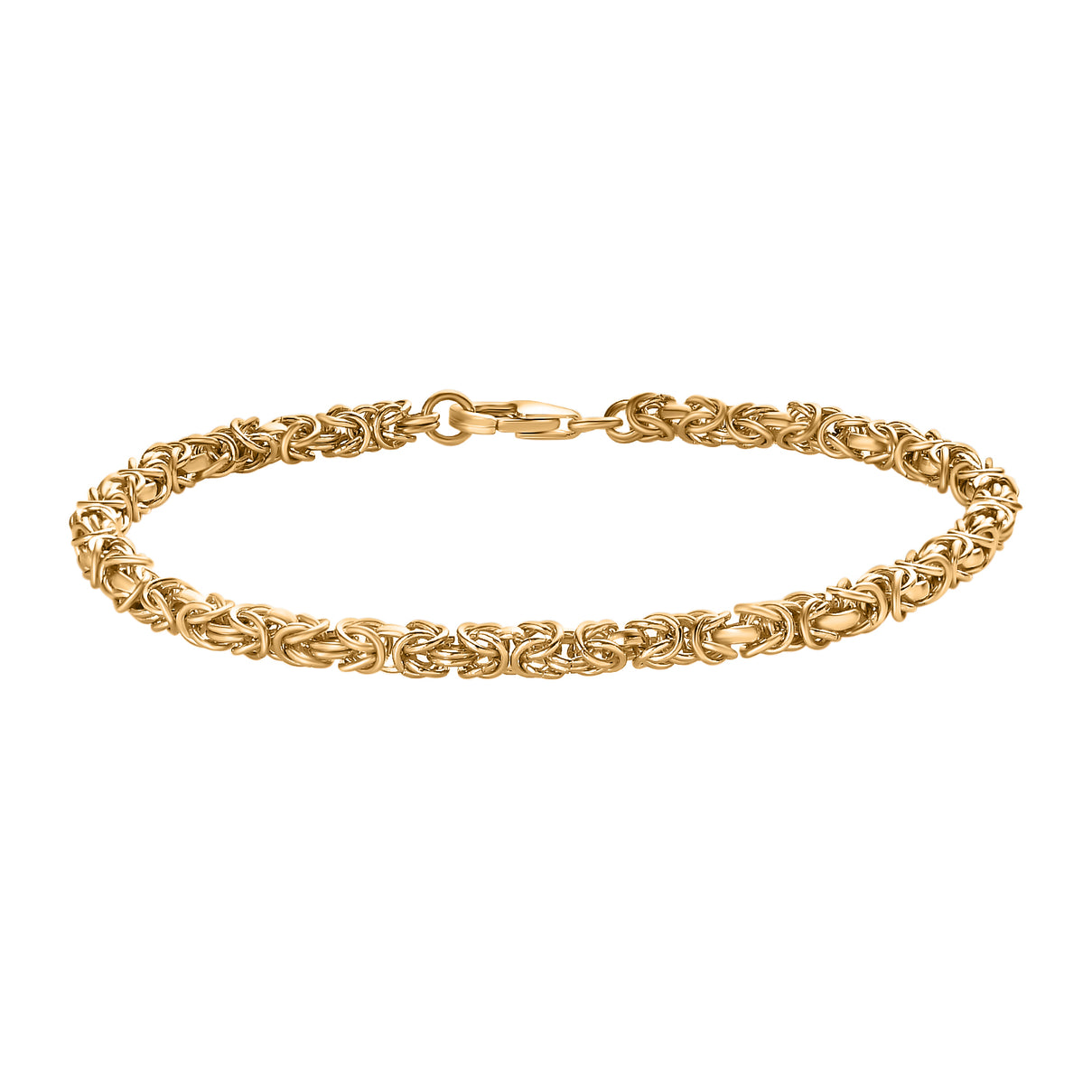 18K Yellow Gold Vermeil Plated Sterling Silver Byzantine Bracelet (Size - 7.5) 7513021 0