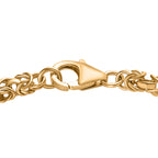 18K Yellow Gold Vermeil Plated Sterling Silver Byzantine Bracelet (Size - 7.5)_7513021_3