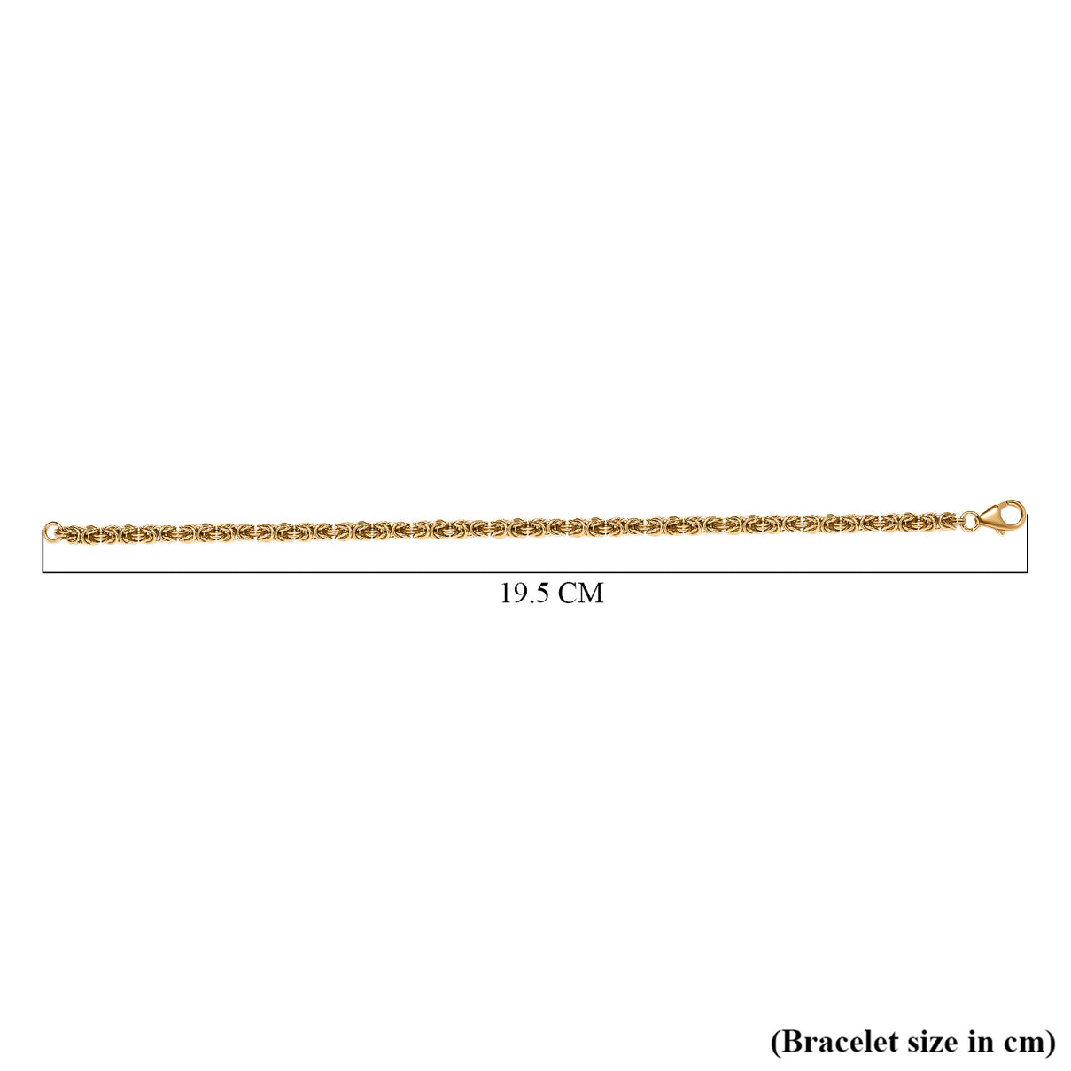 18K Yellow Gold Vermeil Plated Sterling Silver Byzantine Bracelet (Size - 7.5) 7513021 5