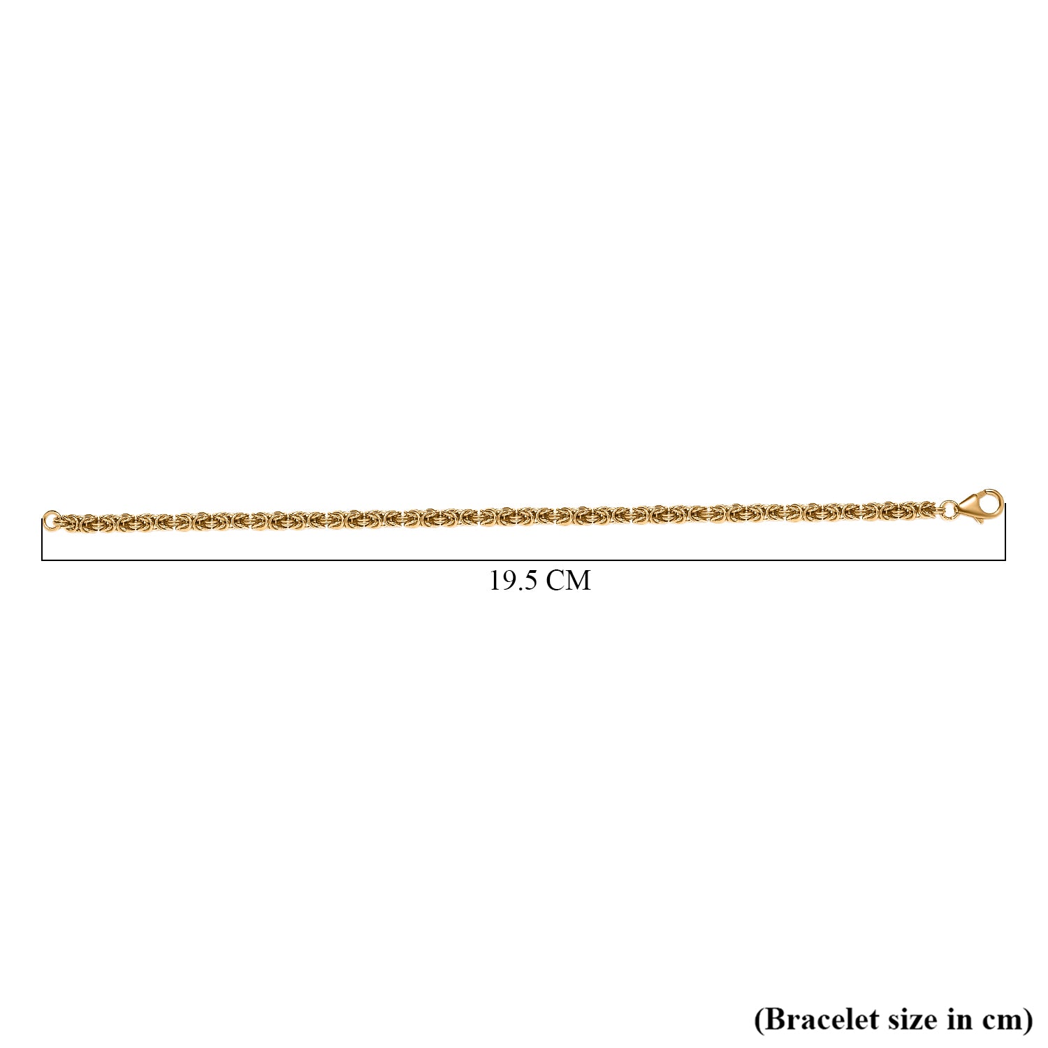 18K Yellow Gold Vermeil Plated Sterling Silver Byzantine Bracelet (Size - 7.5) 7513021 5