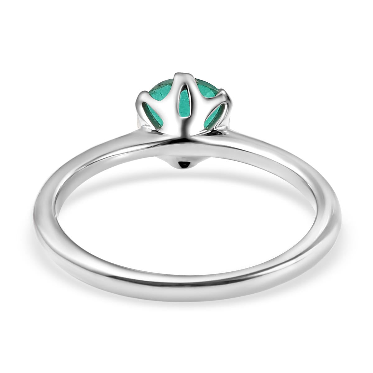 Peacock Triplet Quartz Solitaire Ring in Platinum Overlay Sterling Silver 1 Ct. 7519219 4