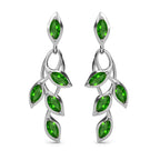 D'Joy - Chrome Diopside Dangling Earrings with Push Post in Platinum Overlay Sterling Silver 1.66 Ct._7519466