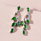 D'Joy - Chrome Diopside Dangling Earrings with Push Post in Platinum Overlay Sterling Silver 1.66 Ct._7519466_1