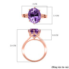 D'Joy Pink Amethyst Solitaire Ring in 18K Vermeil Rose Gold Plated Sterling Silver 3.27 Ct._7520000_5