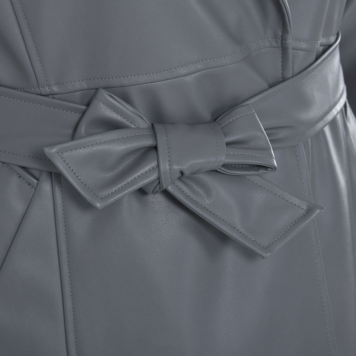 TAMSY Oversized Belted Coat with Adjustable Cuffs  - Dark Grey 7524954 7