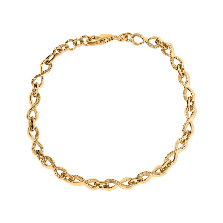 Infinity Link Bracelet with Extender in 18K Vermeil Yellow Gold Over Sterling Silver 7 Inches 7525329 1