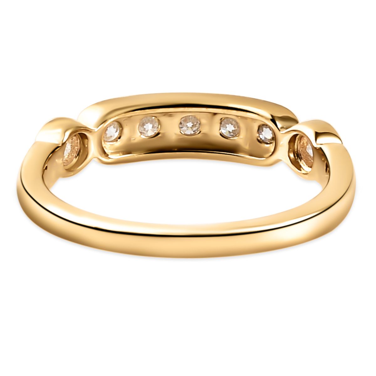 Moissanite 7-Stone Ring in Sterling Silver with 18K Vermeil Yellow Gold 7529815 5
