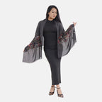 Close Out Embroidered Scarf (One Size) - Navy_7532266