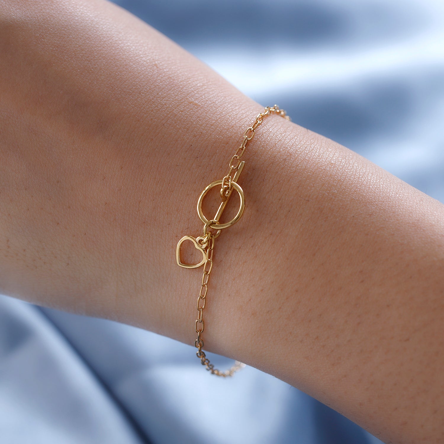 14K Gold Overlay Sterling Silver Bracelet (Size - 7.5) V32512670 3