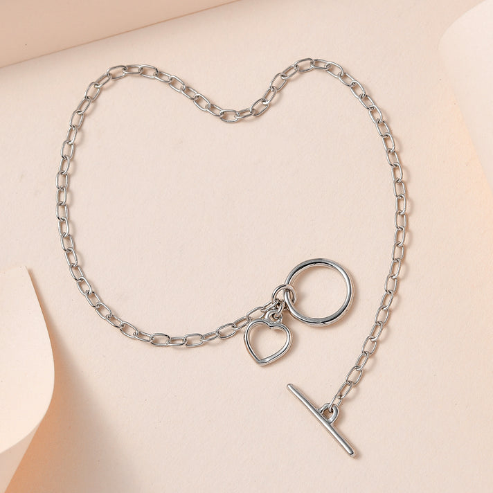 Platinum Overlay Sterling Silver Bracelet (Size - 7.5) 7533043 2
