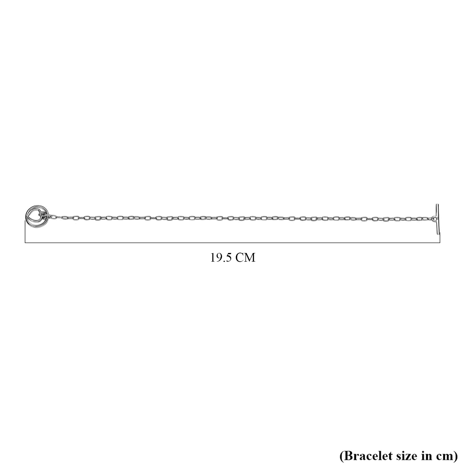 Platinum Overlay Sterling Silver Bracelet (Size - 7.5) 7533043 5