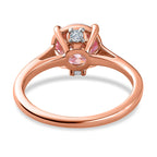 Blush Moissanite and White Moissanite Ring in 18K Vermeil Rose Gold Plated Sterling Silver 1.84 Ct.