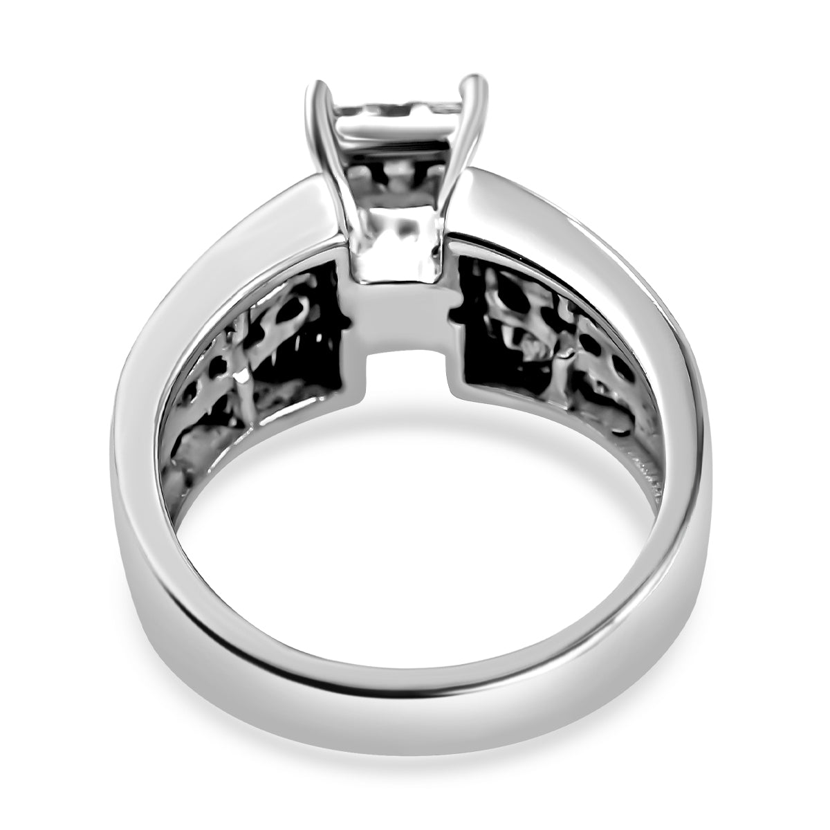 NY CloseOut- 14K White Gold Diamond (SI-GH) Princess Cut Ring 1.00 Ct, Gold Wt. 6.47 GM 7540284 4