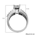 NY CloseOut- 14K White Gold Diamond (SI/GH) Princess Cut Ring 1.00 Ct, Gold Wt. 6.47 GM_7540284_5