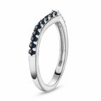 Royal Bali Collection - D'Joy Blue Sapphire Wishbone Ring in Platinum Overlay Sterling Silver_7542263_3