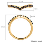 Royal Bali Collection - D'Joy Blue Sapphire Wishbone Ring in 18K Vermeil Yellow Gold Plated Sterling Silver_7542283_5