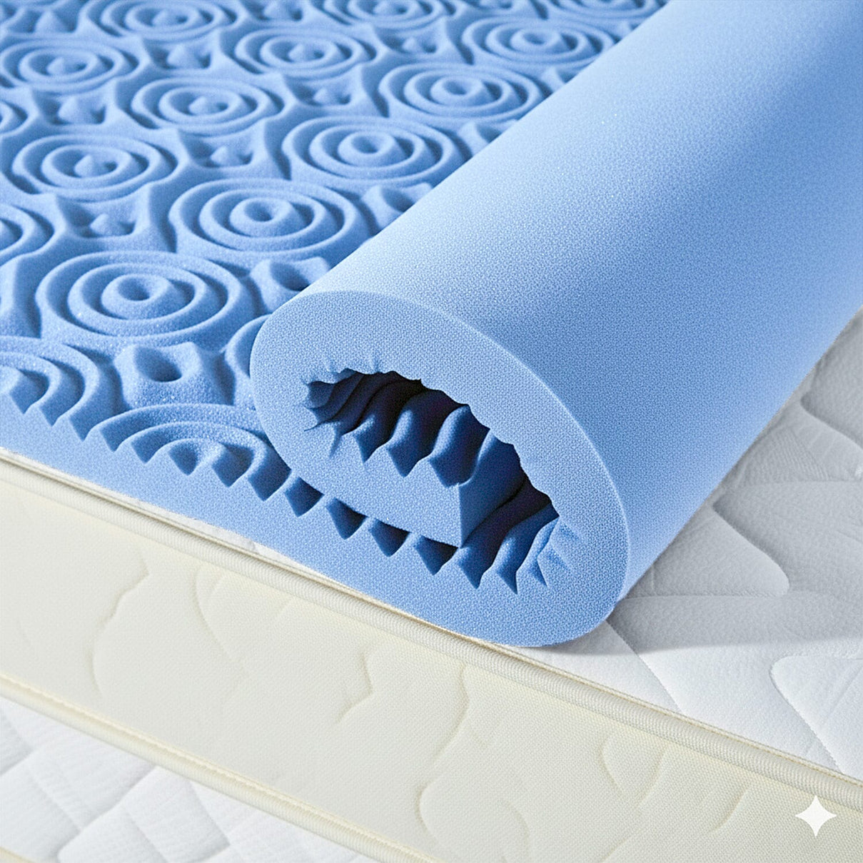 5 Zone Memory Foam Mattress Topper  - Blue 7542503 2
