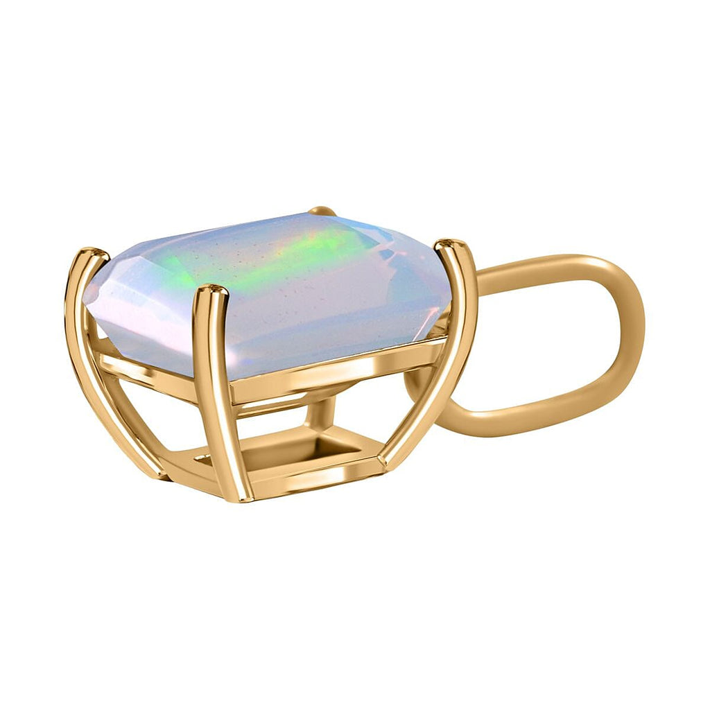 9K Yellow Gold Ethiopian Opal Pendant 2.50 Ct.