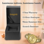 GAMAGES OF LONDON Mantua Diamond Swiss Quartz Movement Water Resistant Ladies Watch with Gold Leather Strap_7544839_2
