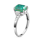 Peacock Triplet Quartz & Natural Zircon Ring in Platinum Overlay Sterling Silver 2.28 Ct._7544939_3