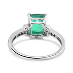 Peacock Triplet Quartz & Natural Zircon Ring in Platinum Overlay Sterling Silver 2.28 Ct._7544939_4