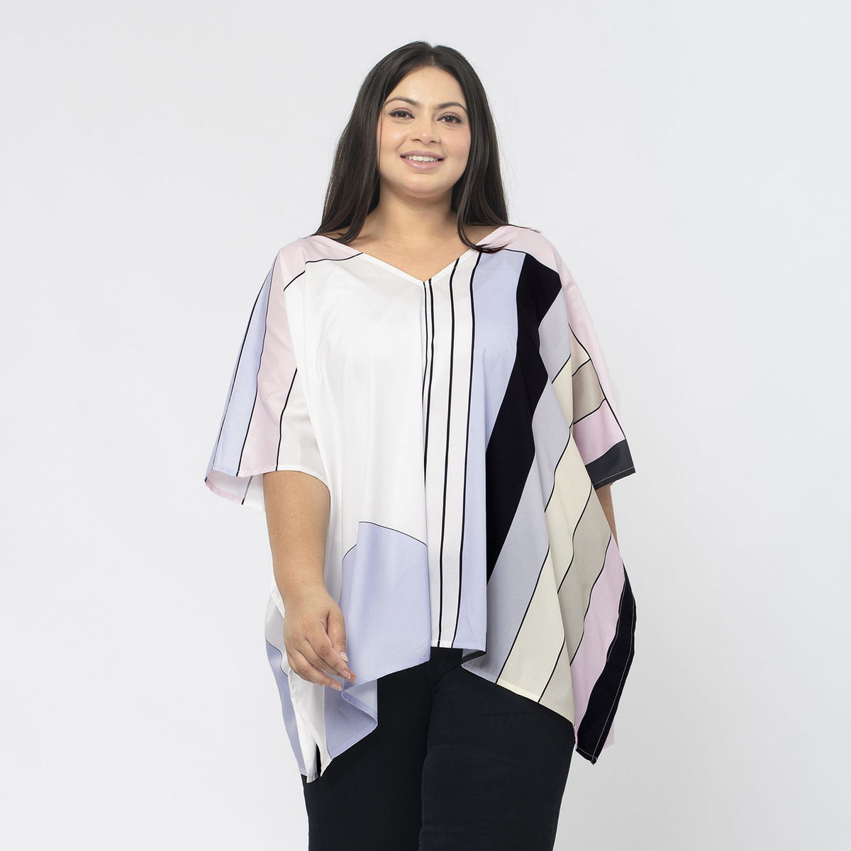 TAMSY V-Neck Short Kaftan Top V32566053 2