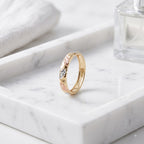 Royal Bali Collection - 9K Yellow Gold Tri Colour Band Ring_7546610_5