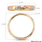 Royal Bali Collection - 9K Yellow Gold Tri Colour Band Ring_7546610_6