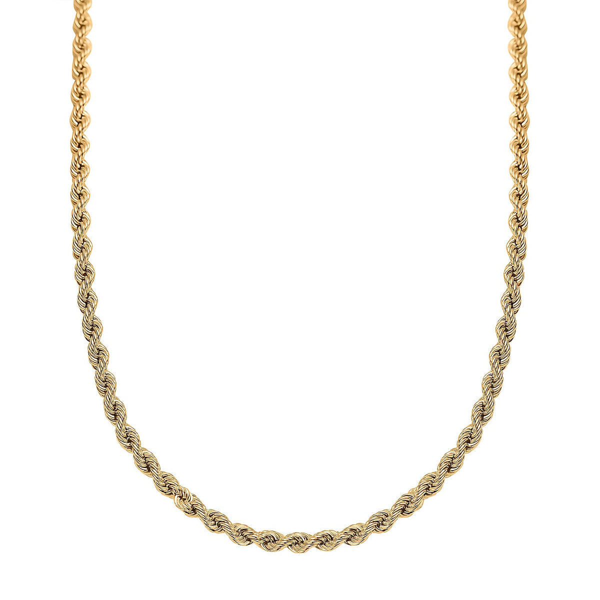 Maestro Collection - 9K Yellow Gold Diamond Cut Rope Necklace (Size 18), Gold Wt 3.19 Gms 7547399 0