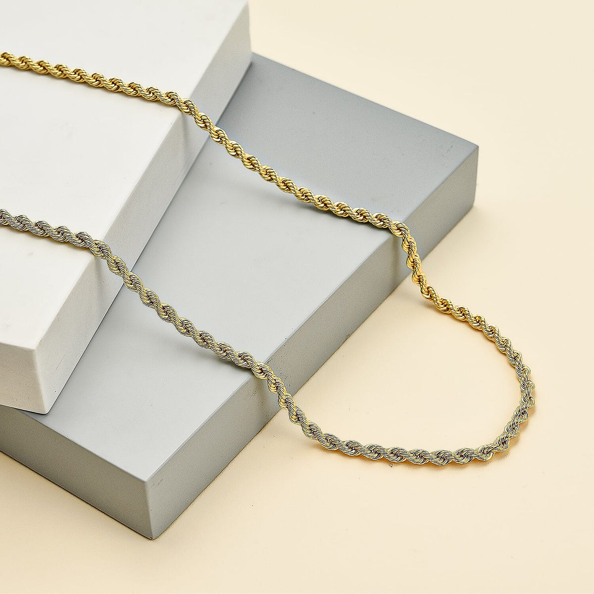 Maestro Collection - 9K Yellow Gold Diamond Cut Rope Necklace (Size 18), Gold Wt 3.19 Gms 7547399 1