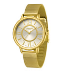 Gamages Of London Ladies Baroness Swiss Quartz Movement White Dial Diamond Stud Water Resistant Watch with Gold Mesh Bracelet_7548377_3