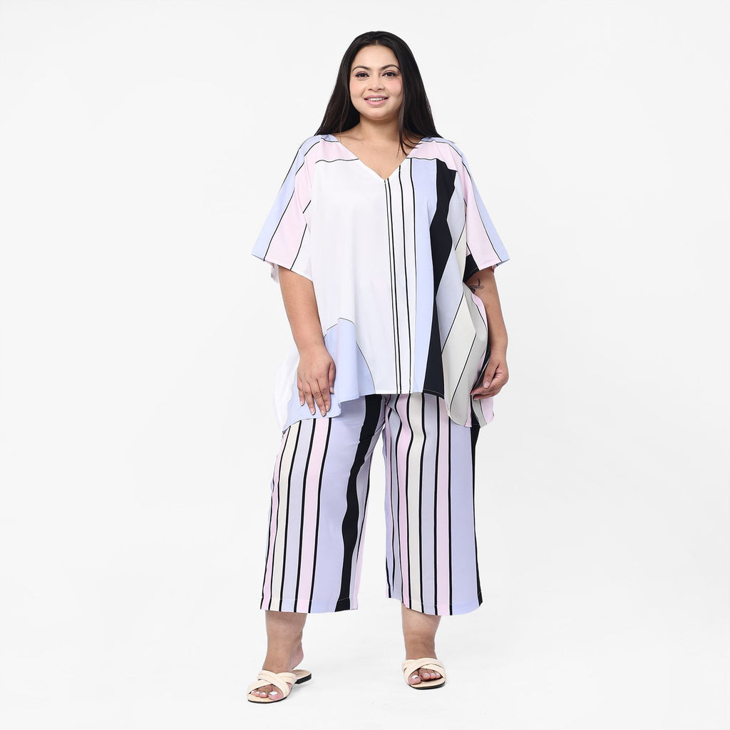 Cropped Palazzo (Size M, 12 to 14) - Stripes_7551490