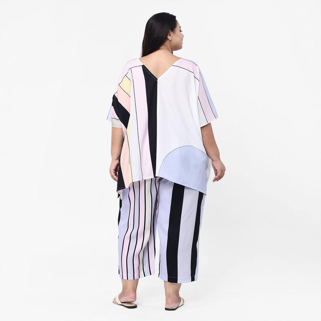 Cropped Palazzo (Size M, 12 to 14) - Stripes_7551490_6