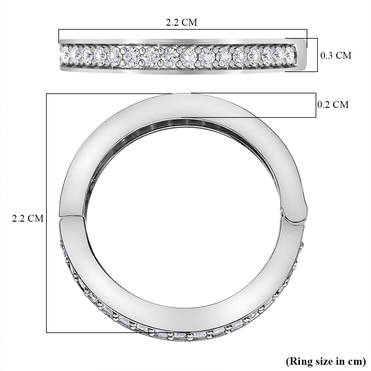 Natural Zircon Ring in Platinum Overlay Sterling Silver 7552584 5