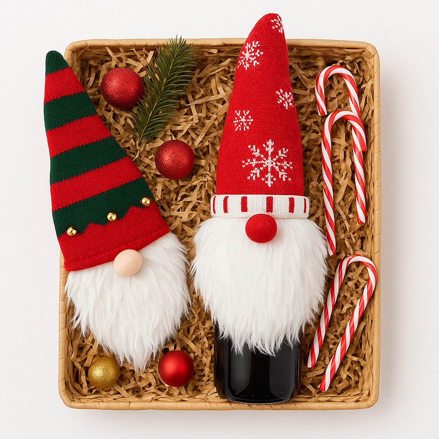Set of 2 Christmas Novelty Bottle Cover (Size 32x12 Cm) - Red &amp; White 7553281 3