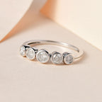 9K White Gold SGL Certified Diamond 5 Stone Band (I3/GH) Ring_7556949_1