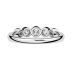 9K White Gold SGL Certified Diamond 5 Stone Band (I3/GH) Ring_7556949_4