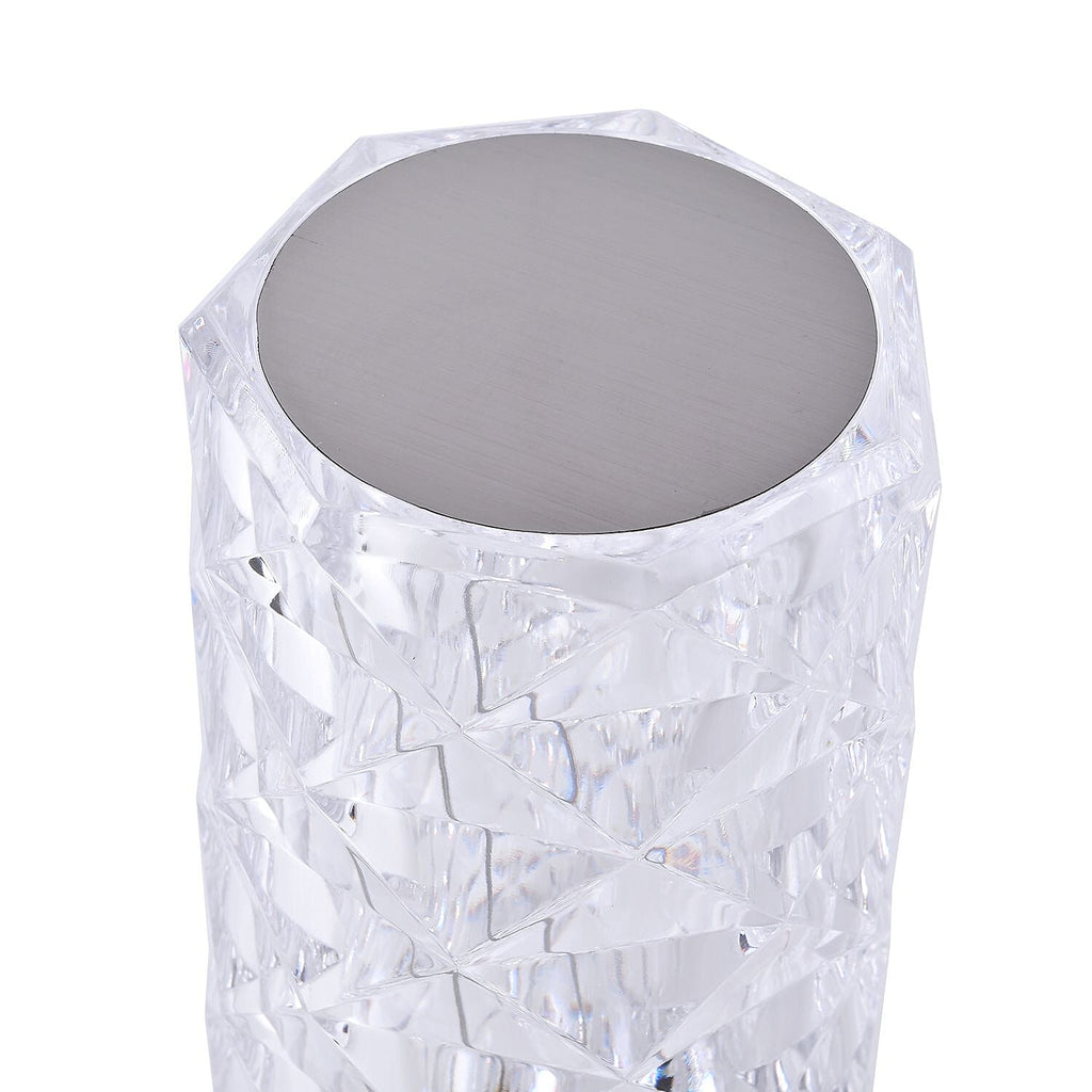 USB Rechargeable, Touch Sensor Crystal Diamond Led Table Lamp - Remote Control Included
