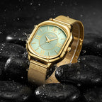 Gamages of London Ladies Countess Blue Dial Diamond Studded Watch with Gold Mesh Bracelet_7557154_1