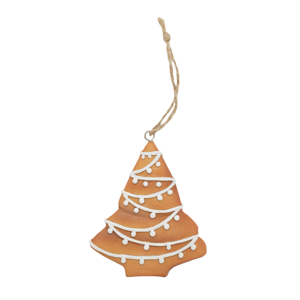 Set of 3 Hanging Gingerbread Christmas Tree Decor Ornaments - Rose Gold (Stars & Bell)_7558185_2