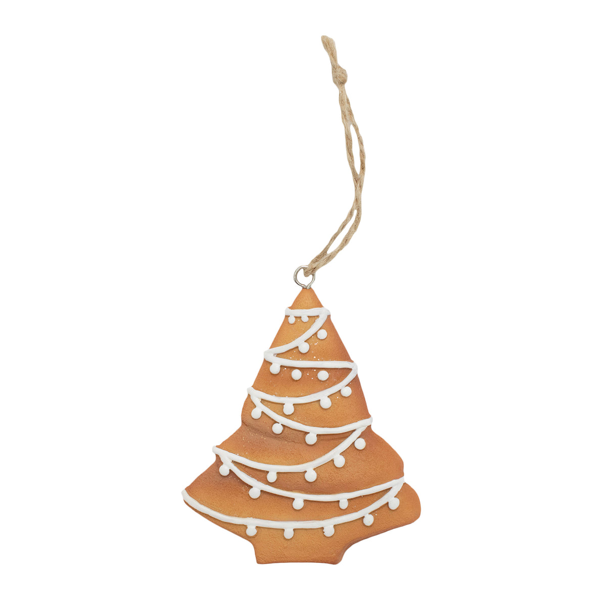 Set of 3 Hanging Gingerbread Christmas Tree Decor Ornaments - Rose Gold (Stars &amp; Bell) V32530529 2