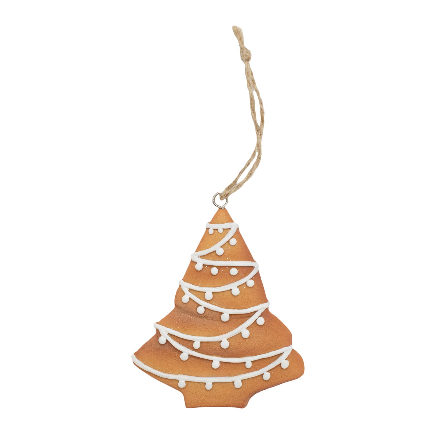 Set of 3 Hanging Gingerbread Christmas Tree Decor Ornaments - Rose Gold (Stars &amp; Bell) V32530529 2