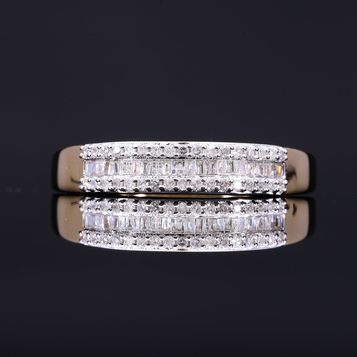 The Ultimate Diamond Wedding Band Ring in 18K Vermeil Yellow Gold Plated Sterling Silver 7560091 1