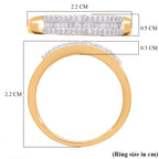 D'Joy - Natural White Diamond Band Ring in 18K Vermeil Yellow Gold Plated Sterling Silver 0.25 Ct_7560091_5