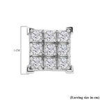 D'Joy - Moissanite Sterling Silver Cluster Earring with Push Back_7561346_5