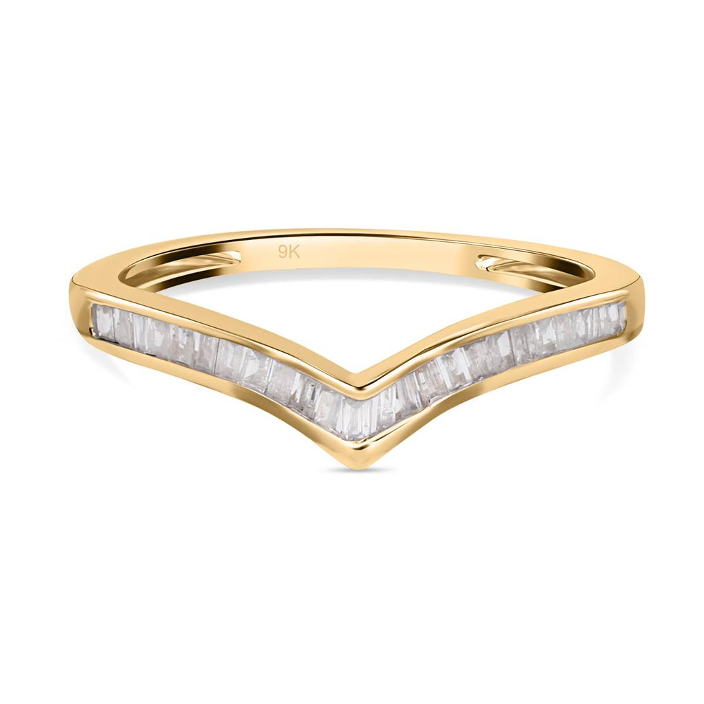 Find Of The Month - 9K Yellow Gold Diamond (G-H) Wishbone Ring 0.20Ct