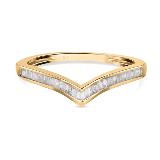 Find Of The Month - 9K Yellow Gold Diamond (G-H) Wishbone Ring 0.20Ct